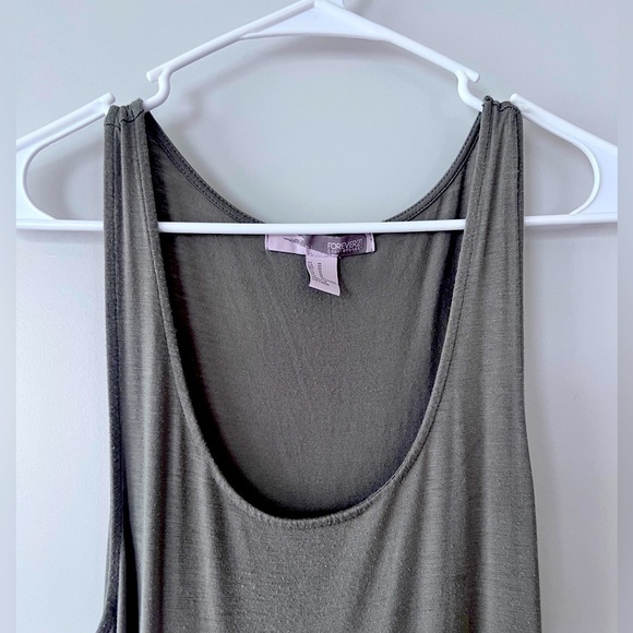 Forever 21 Green Ruched Sheath Maxi Dress - Picture 3 of 6